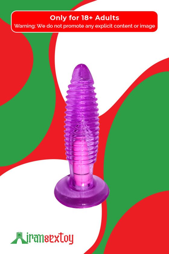 Purple Jelly Anal Vibrating Butt Plug With Suction Cup AD-024